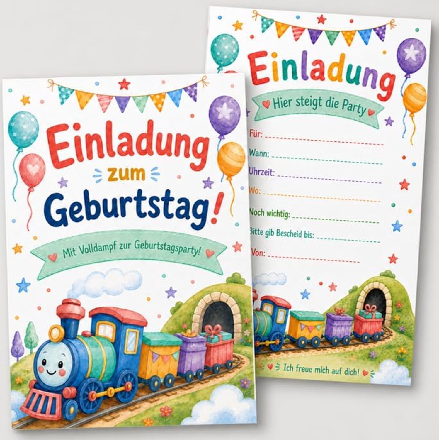 15 Uitnodigingen Kinderverjaardag Trein