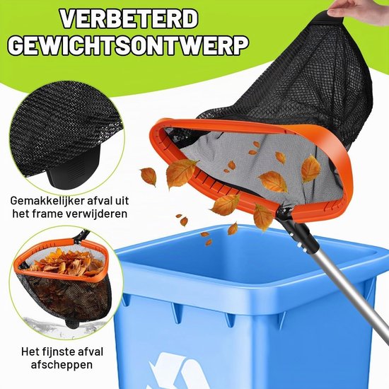 Zwembadschepnet - Aluminium - 44 cm - Voor het Verwijderen van Bladeren en Vuil - Voor Zwembaden en Vijvers — afbeelding 5