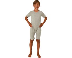Pyjama voor kinderen met korte mouwen en rits aan de binnenkant van de benen