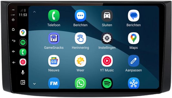 CarPlay autoradio geschikt voor Chevrolet Aveo | 2006 t/m 2012 | Cartronix CTX-7184 | 2006 2007 2008 2009 2010 2011 2012 | 9 inch | Android 15 | Draadloos Apple CarPlay & Android Auto | 2GB + 32GB | Bluetooth & Wifi