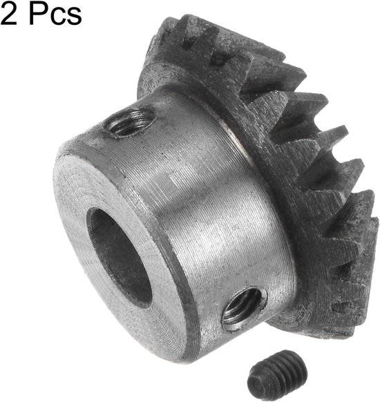 kegelwiel 1 m - 20 tanden - kegelvormig 45# staal - voor mechanische rotatie - 2 stuks - Vemera — afbeelding 3