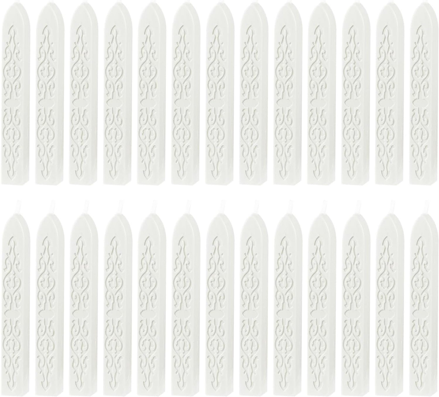 wasverzegelingssticks 26 stuks - 90 x 11 mm - witte waxstaafjes - voor handwerk en huwelijksuitnodigingen m-winkel - m-winkel