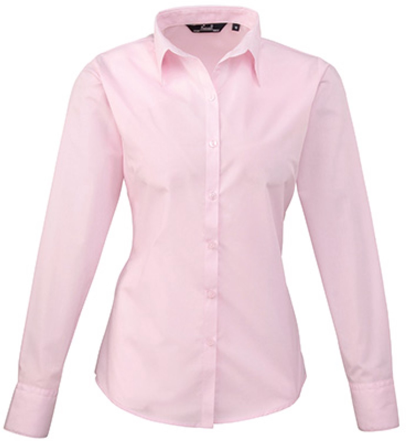 Premier Workwear - Women´s Poplin Long Sleeve Blouse - Pink (ca. Pantone 707C) - 42 (L/14)