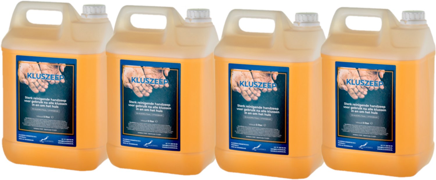 Claudius Kluszeep 5 liter - set van 4 stuks - voordeelverpakking - navulling