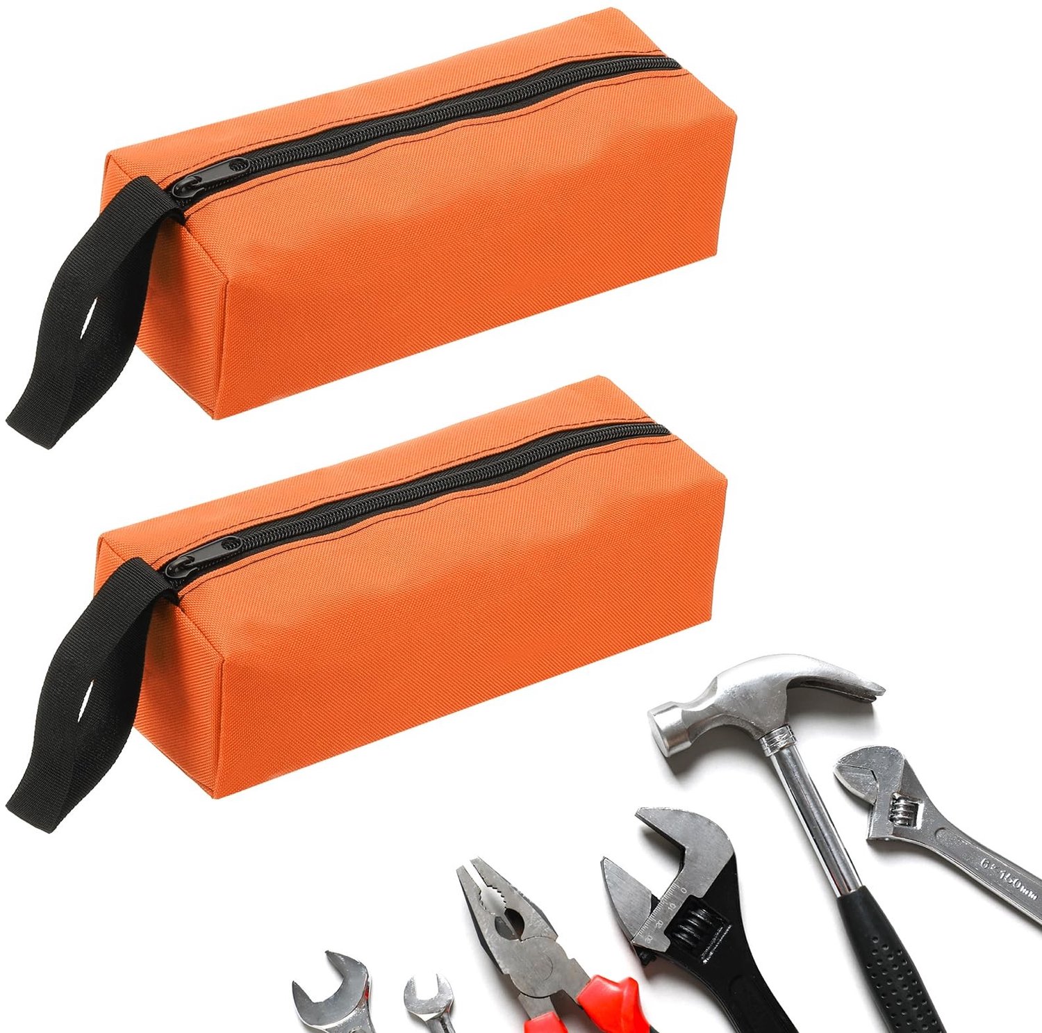 Multifunctionele Gereedschapszak met Rits, Oranje Oxford Katoen
