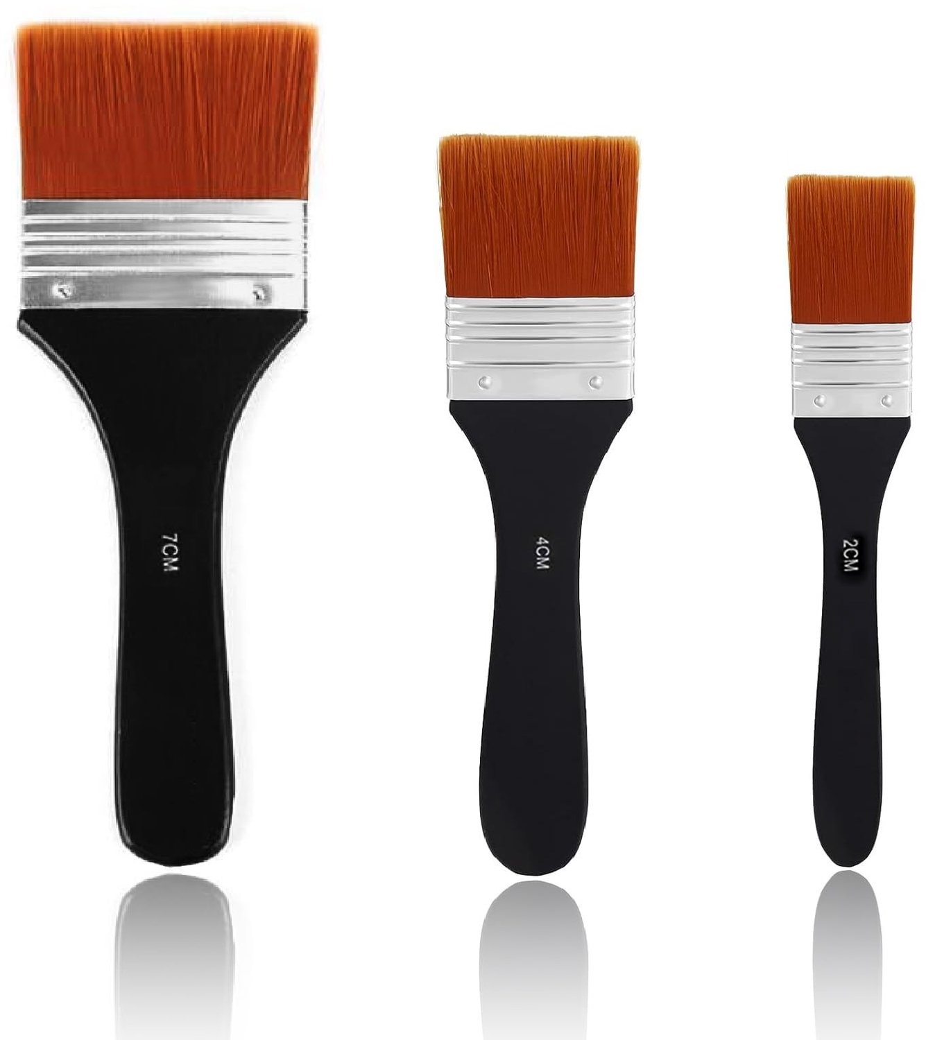 Set van 3 Acrylverfborstels voor Kunstenaars