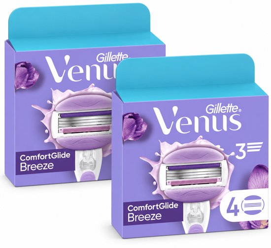 Gillette Venus ComfortGlide Breeze Scheermesjes - 8 stuks - 2-pack - Navulmesjes