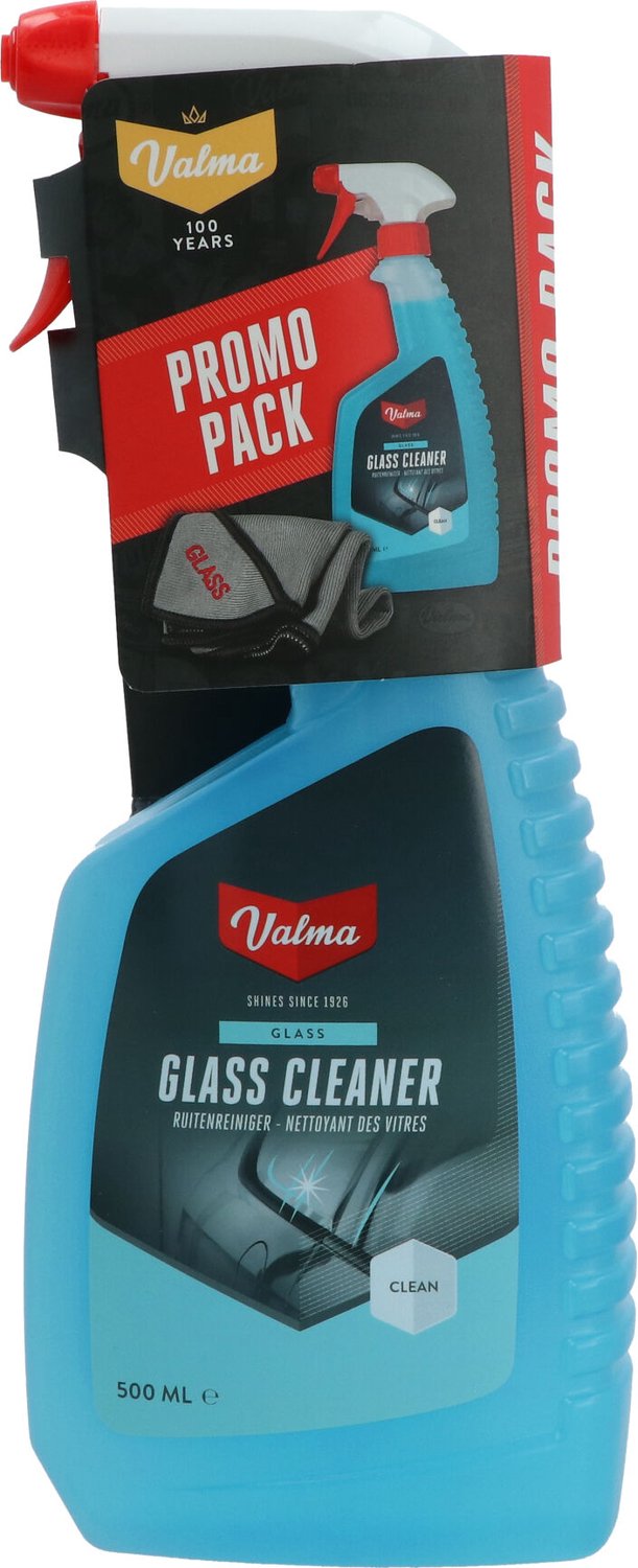 Valma Promopack A28G Ruitenreiniger 500ml + Microvezel Glasdoek