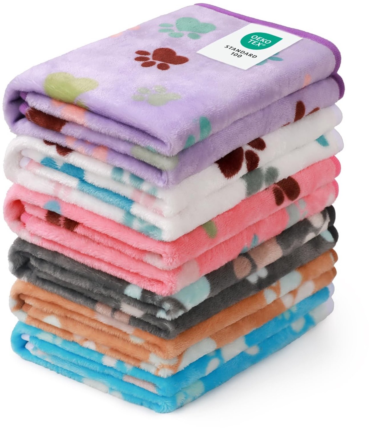 Zachte Fleece Deken voor Honden en Katten met Pootjesprint
