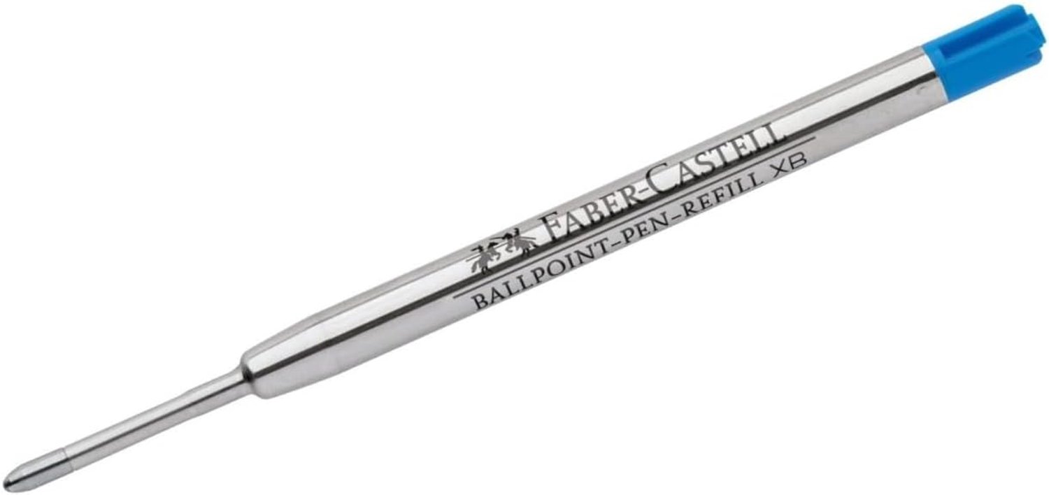 Faber-Castell Blauwe Balpenvulling, 2 stuks, Extra Breed