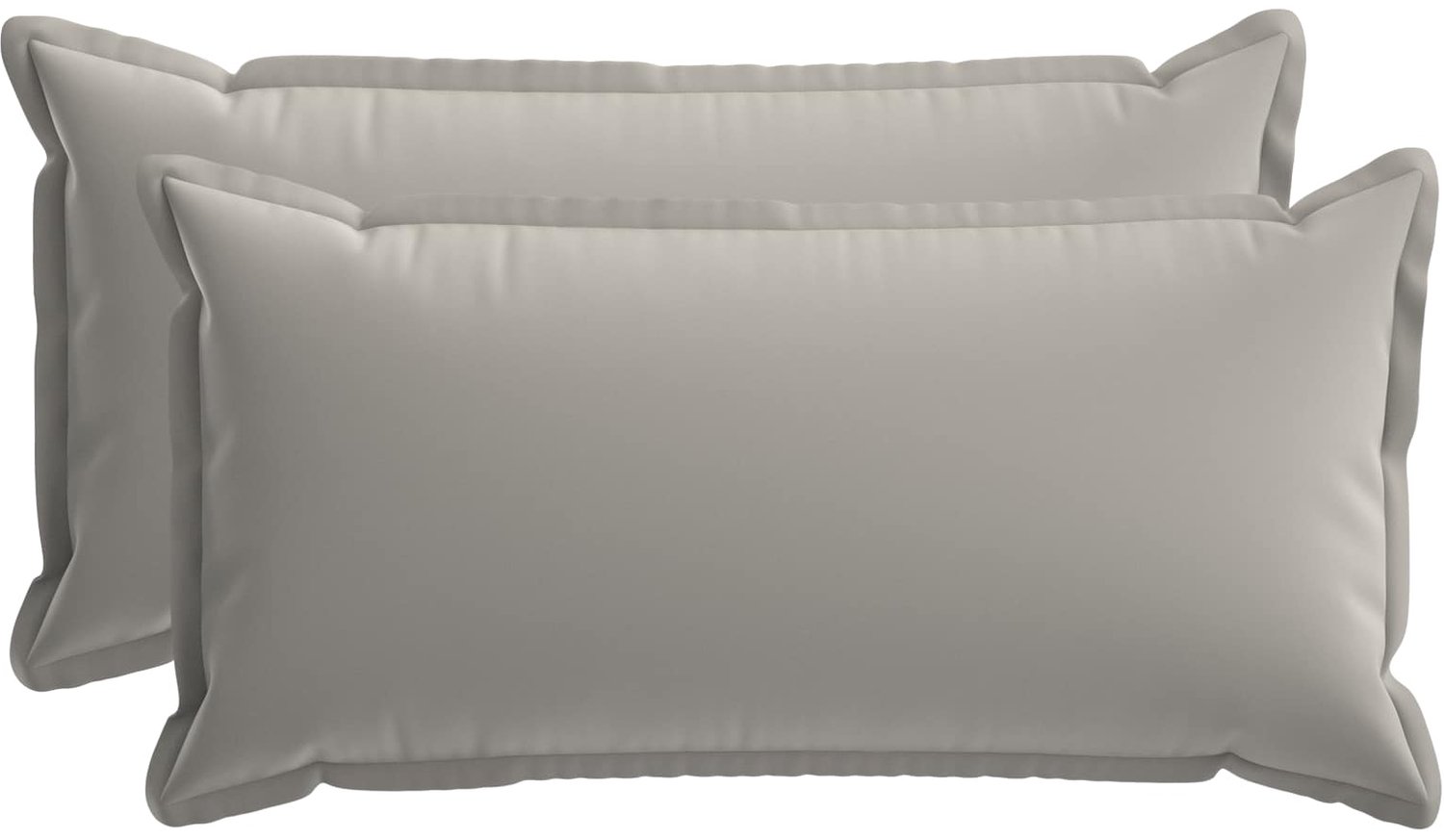 vidaXL Dekenkussen - 2 - st - HOUTEN - Grijs - 40 - x - 80 - cm - Polyester