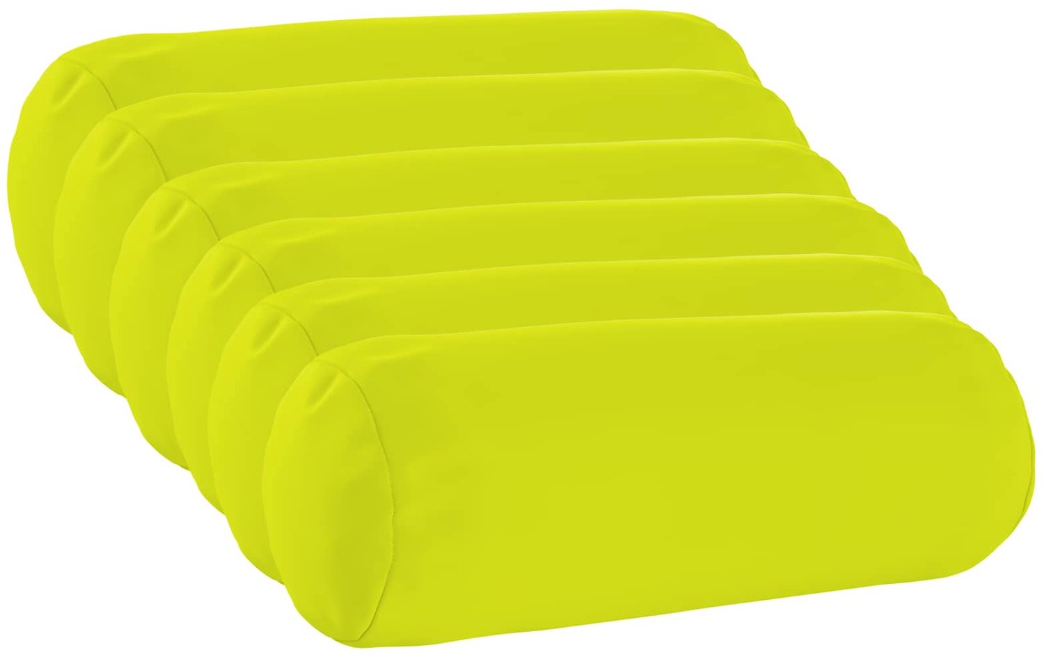 vidaXL Dekenkussen - 6 - st - HEERLEN - Heldere - Groen. - Diam. - 15 - x - 40 - cm Helder groen