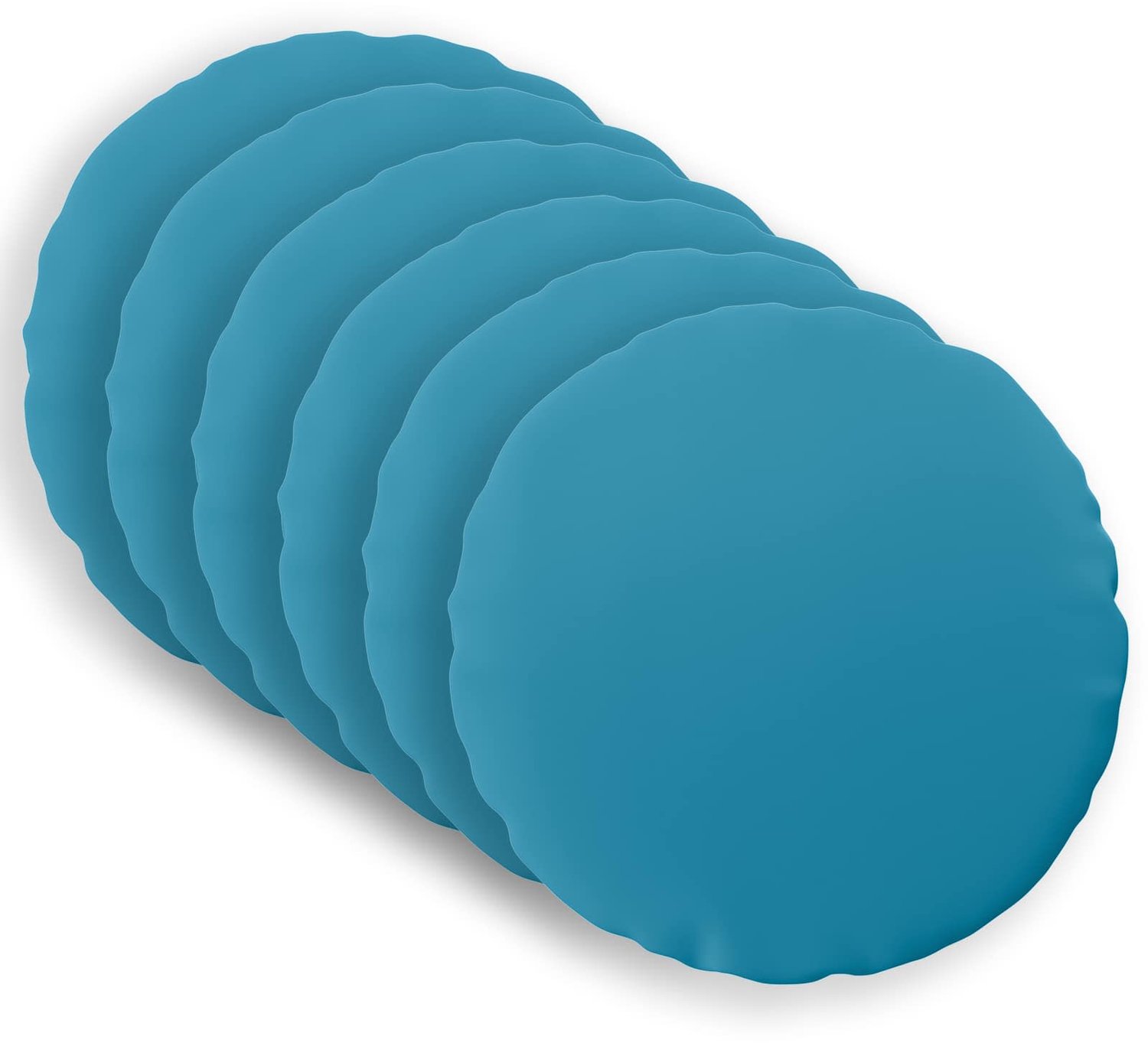 vidaXL Dekenkussen - 6 - st - HEERLEN - Lichtblauw - Diam. - 30 - cm - Polyester