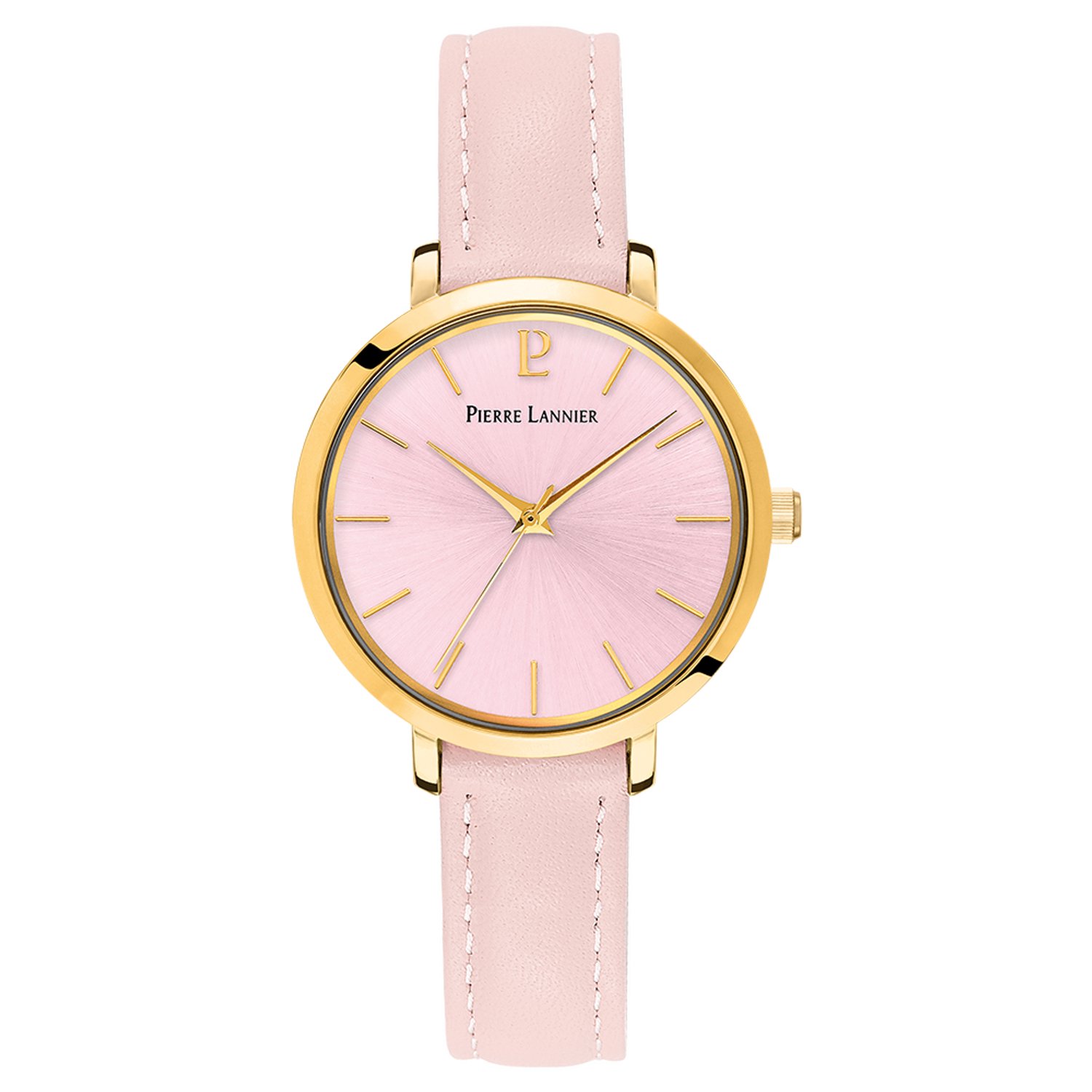 Pierre Lannier Chouquette 038J555 Horloge - Leer - Roze - Ø 30 mm