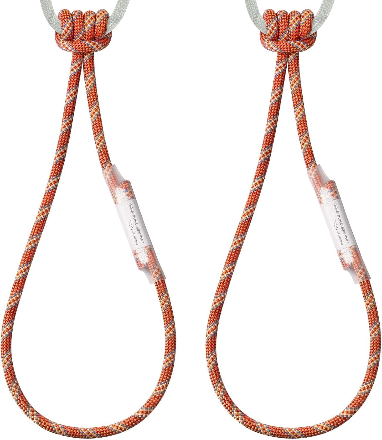 Duurzame nylon Prussian loop van 10 mm, 23 kN breeklast – Perfect voor snoeien van bomen en tuinwerkzaamheden – Set van 2 stuks