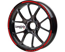 Velstrips Motorfiets Fiets Auto Rood Compleet Set 15-19 Inch Velgrandstickers