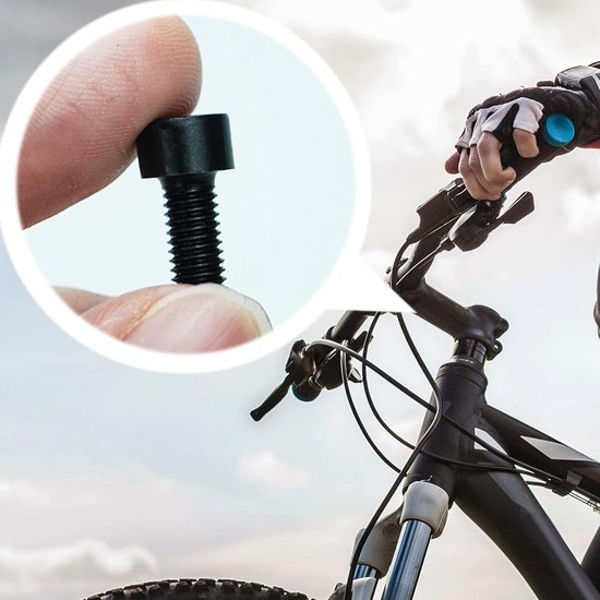 12x Fietsbidonhouder Schroeven M5x16mm Carbon Staal Zwart — afbeelding 3