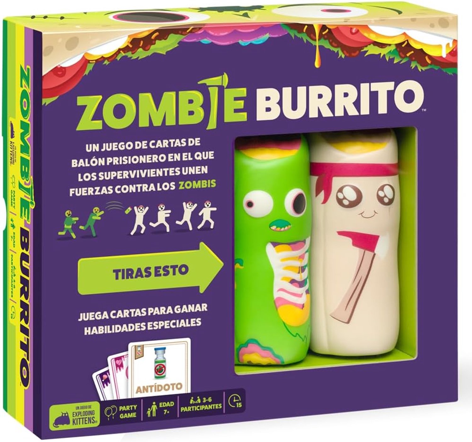Exploding Kittens Zombie Burrito Kaartspel - Zombies & Burrito Gevechten