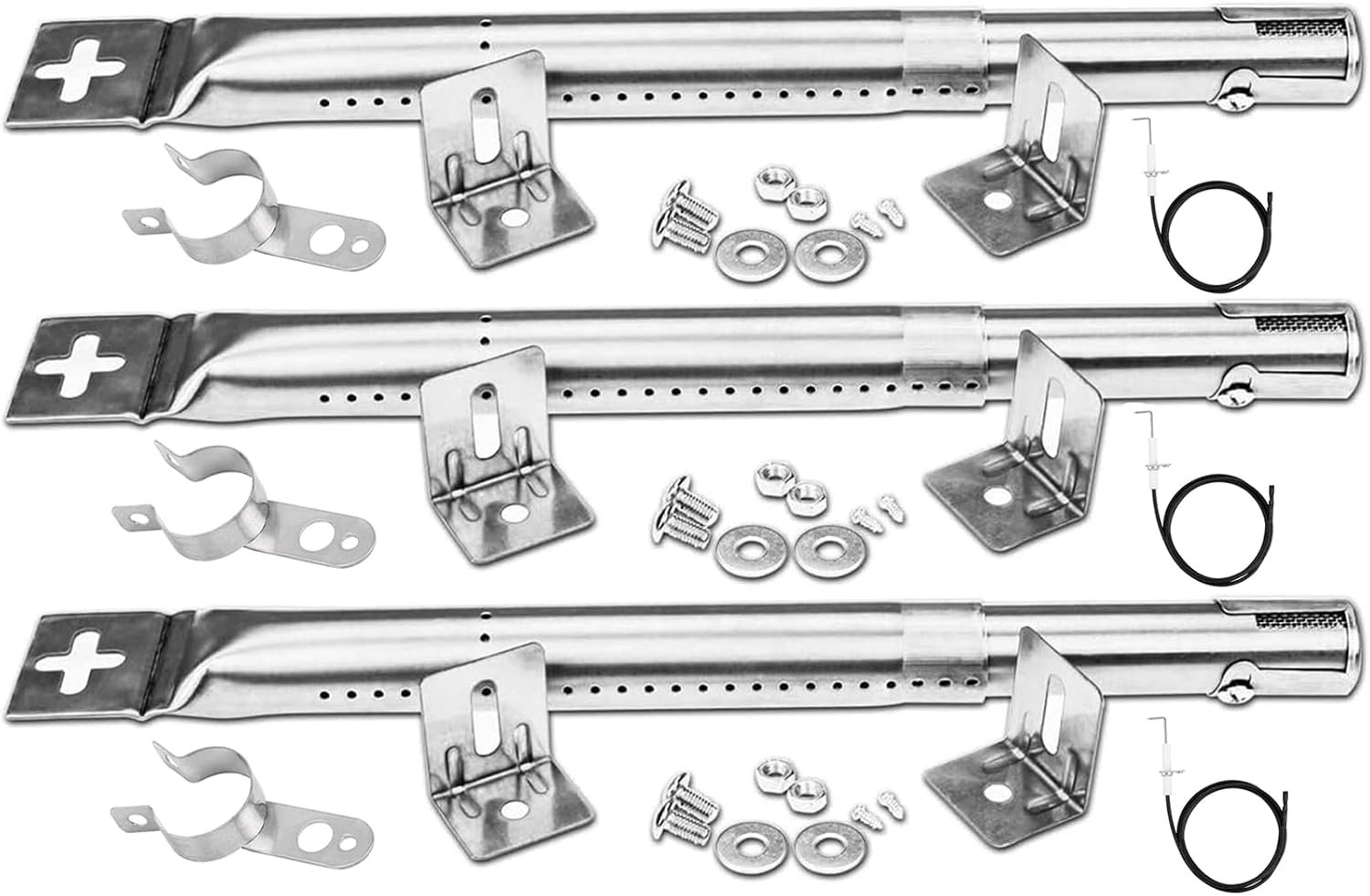 Merkloze Universele BBQ Gasbrander Verstelbaar RVS (3 stuks)
