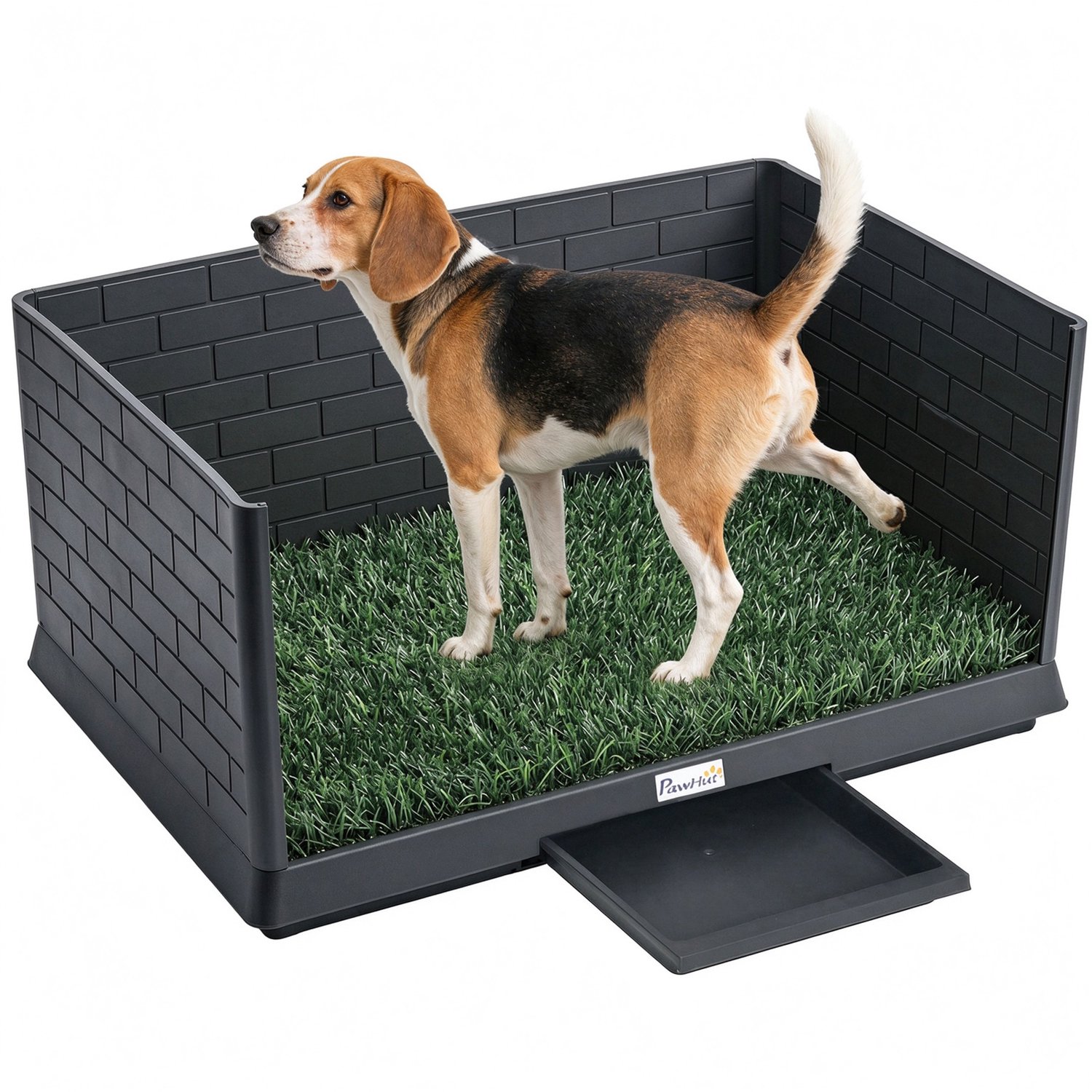 PawHut Hondentoilet-PE-75L x 51B x 36,5H cm-Zwart