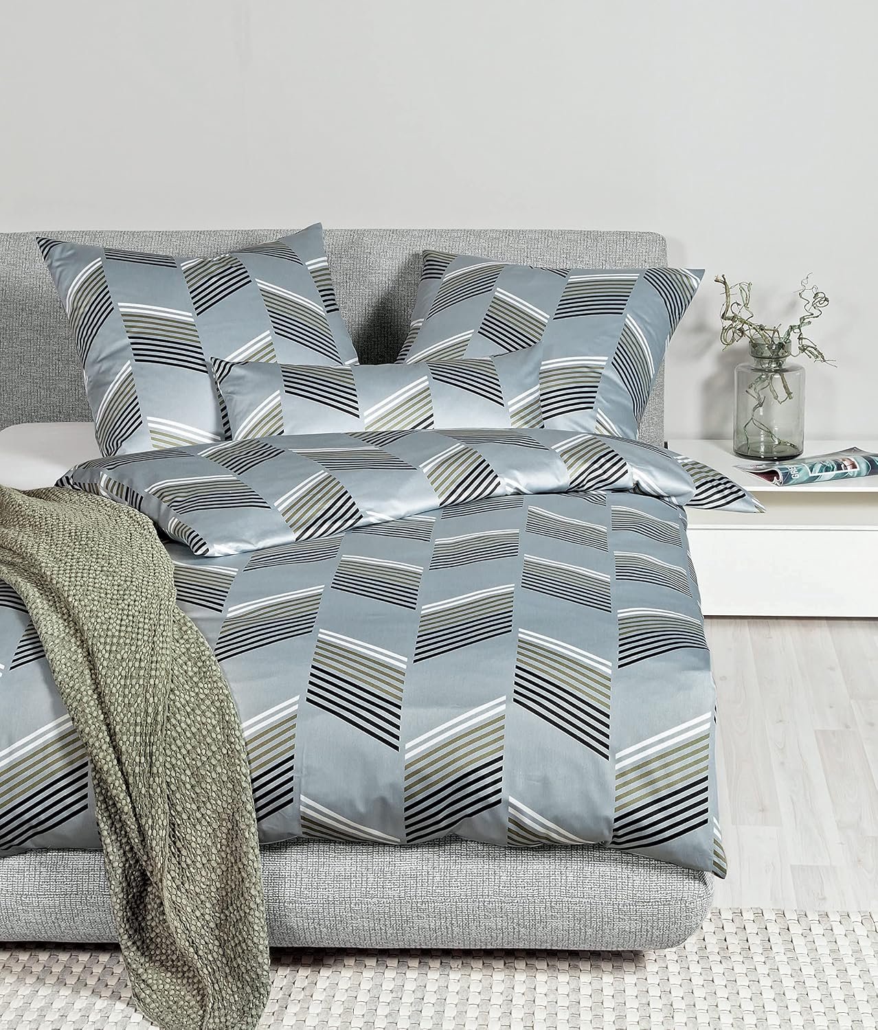 Janine Milano Mako Satin Beddengoed 135x200 cm Opal Grijs