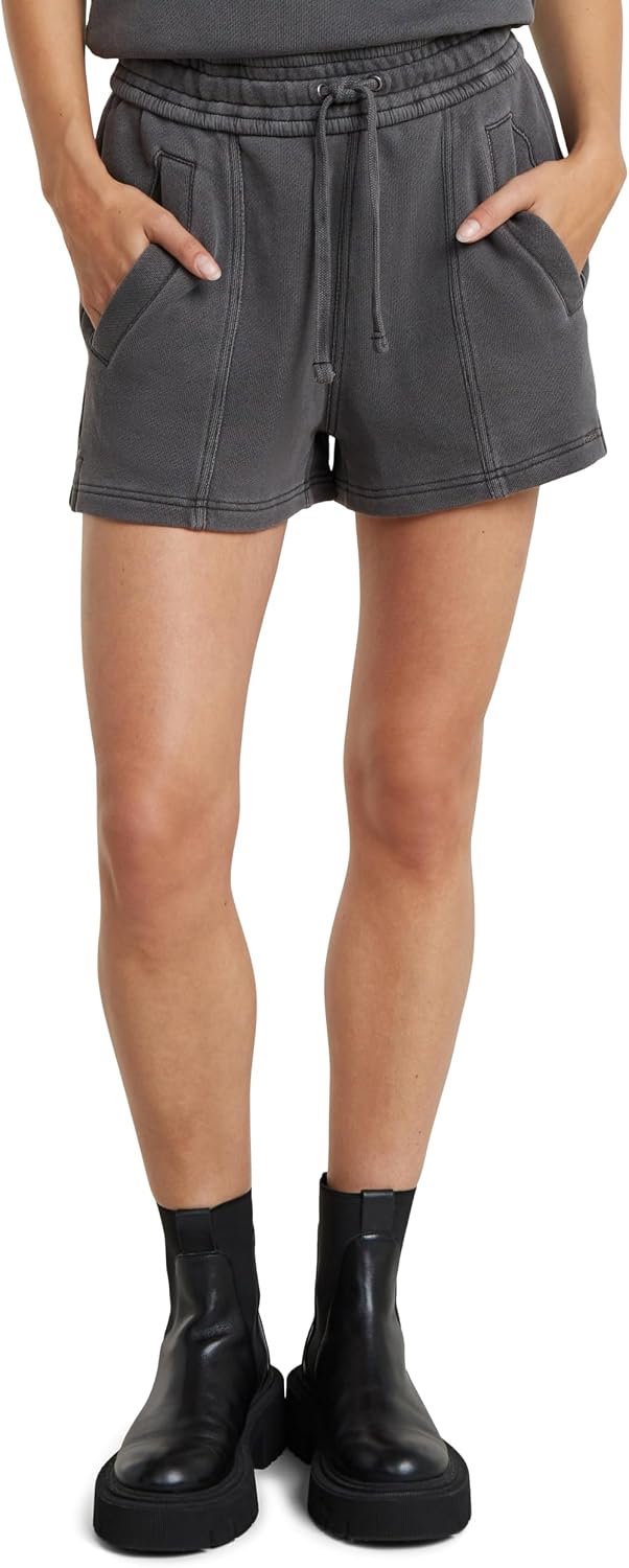 Dames Sweatshorts met Raw Edge Zwart