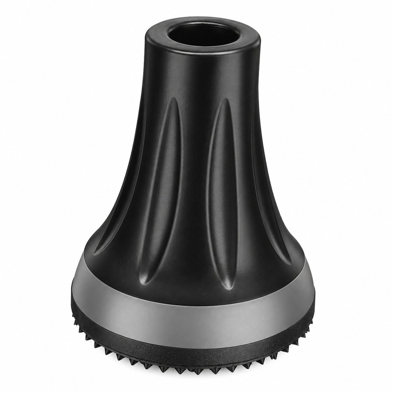 Arvion Rubberen Krukdoppen 22mm - Antislip Vervangdoppen voor Wandelstokken en Krukken met Metalen Steunbasis (2 Stuks, Zwart)