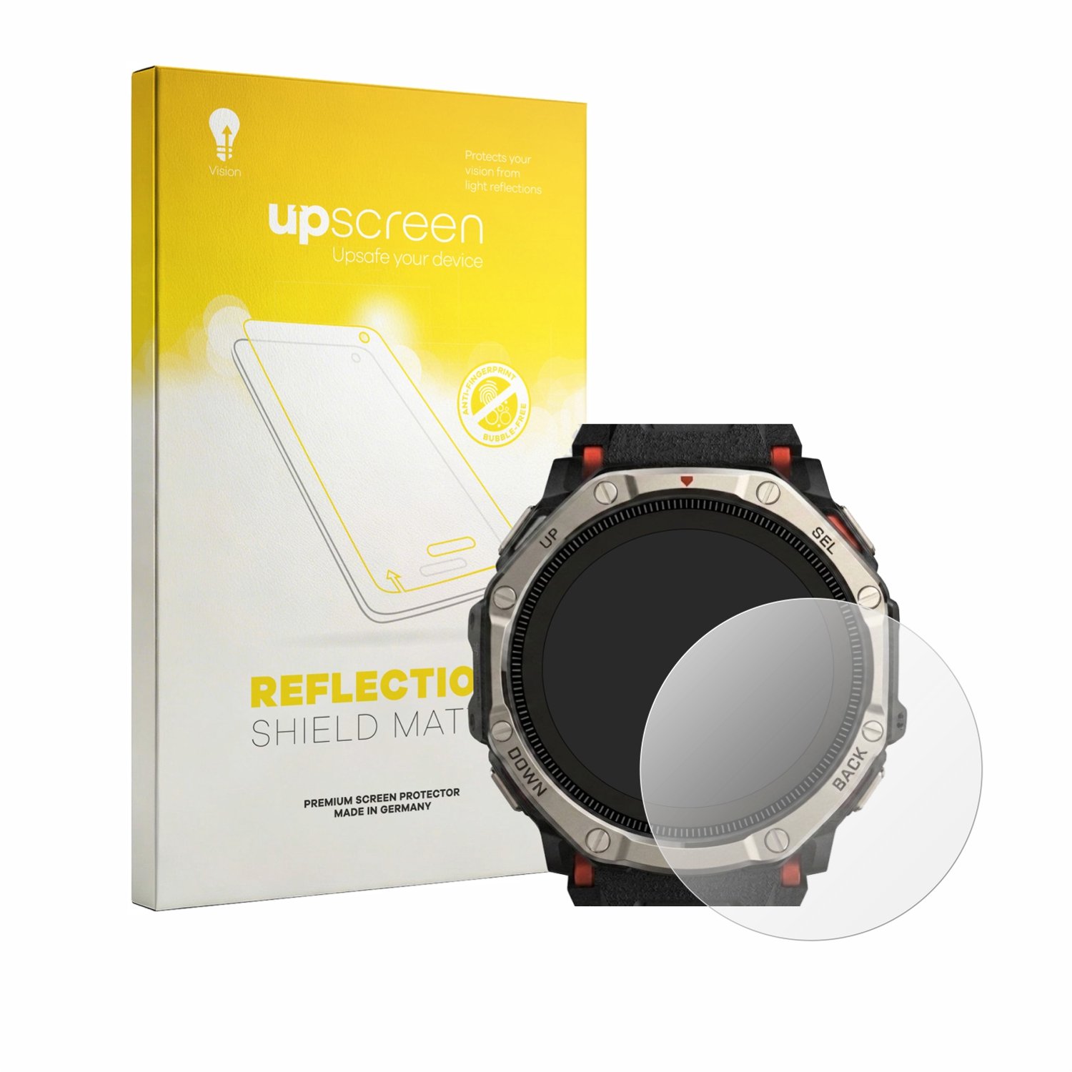 upscreen - Screenprotector voor Huami Amazfit T-Rex Dual Solar - Folie Beschermfolie anti glare matte
