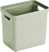 Sunware Sigma Home opbergbox 25L – 35x24,6x36,3 cm – Groen – BPA-vrij plastic, stapelbaar (deksel apart verkrijgbaar) – stijlvolle opbergmand voor kinderkamer & woonkamer