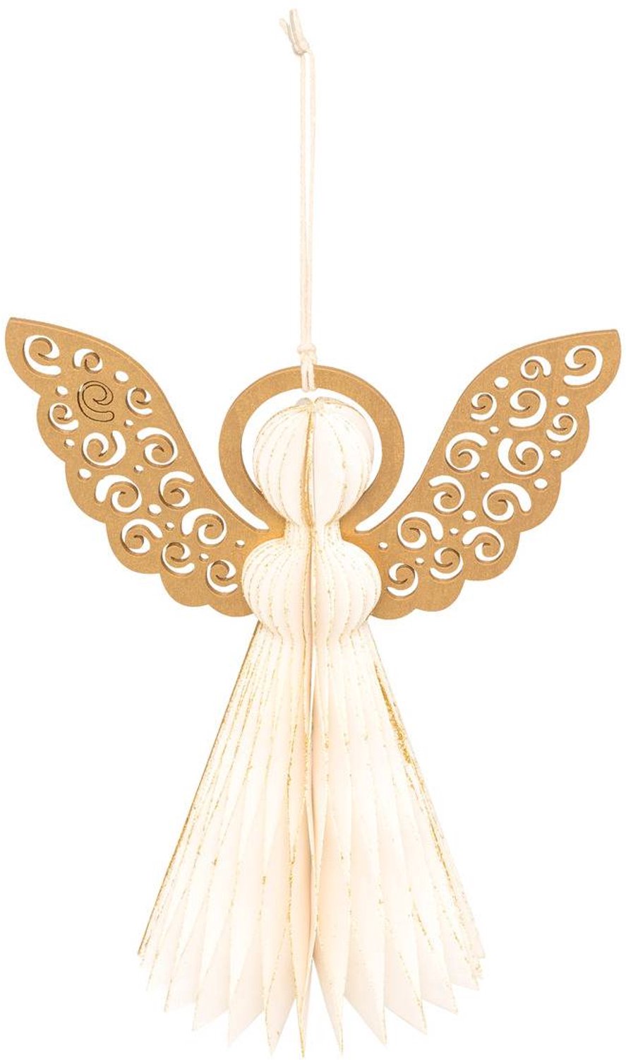 Atmosphera Créateur d'intérieur® SDN PAPIEREN ENGELENVLEUGELS GOUD 20CM Blanc