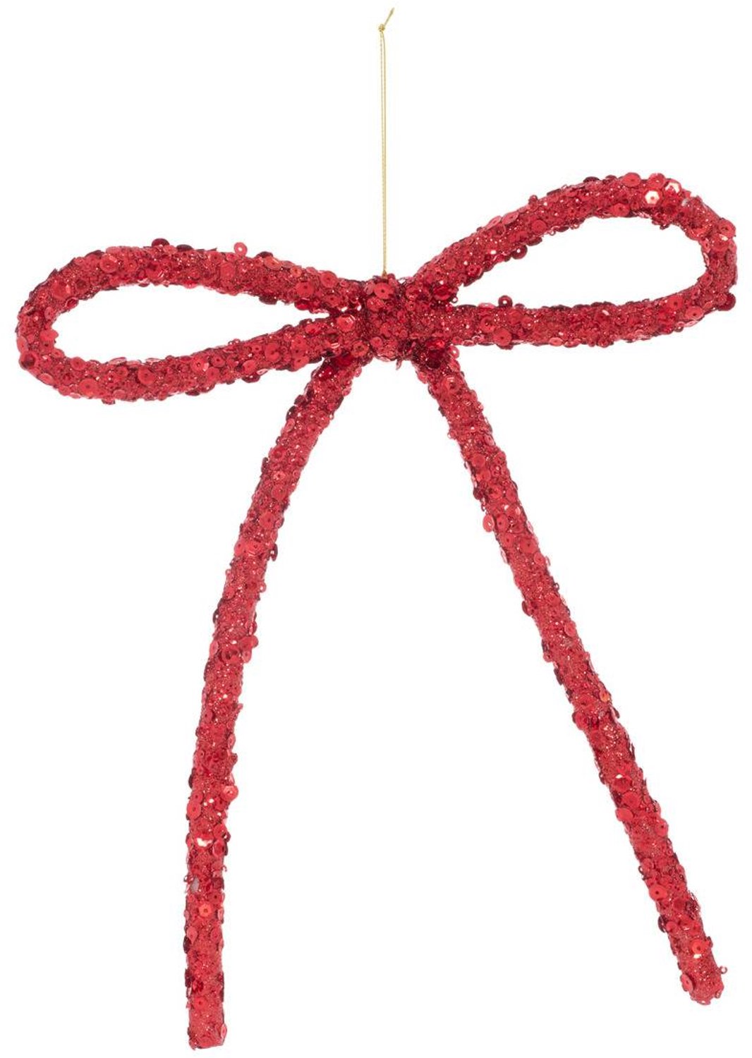 Feeric lights & Christmas Kerstboomversiering met rode en gouden strik, 28 cm Rouge