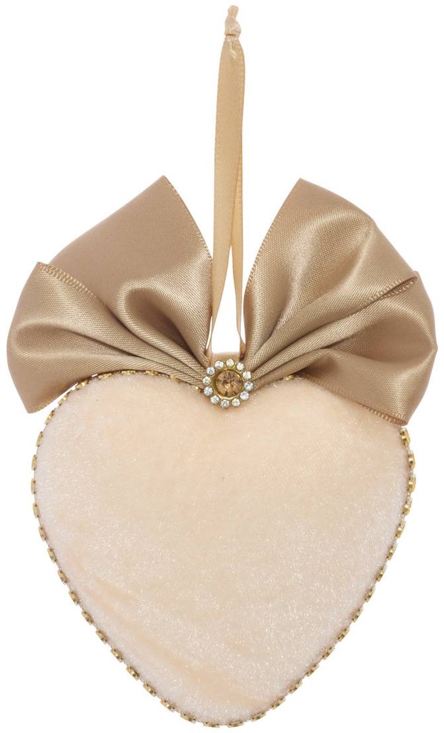 Feeric lights & Christmas Kerstboomversiering van goudkleurig fluweel, 12 cm Coeur
