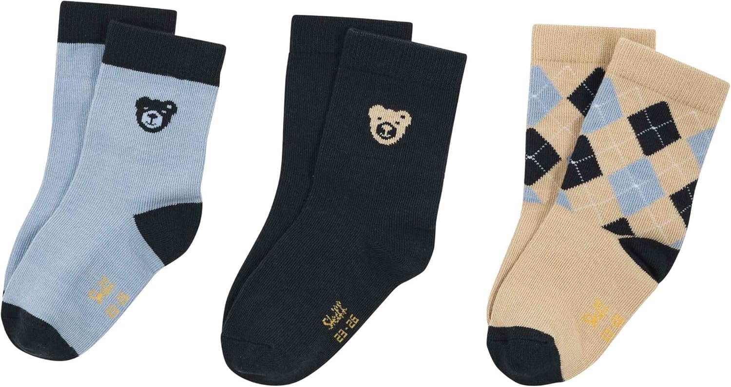 Steiff Baby Jongens Sokken GOTS - Zacht Katoen met Teddybeer