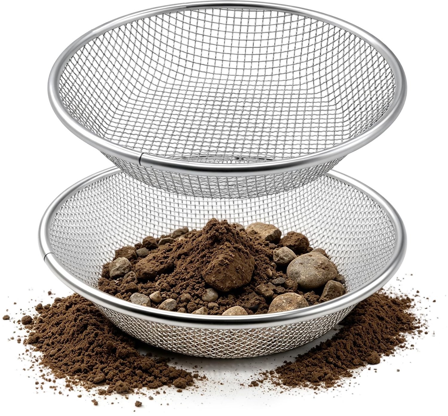 Set van 2 Tuinzeven van 30 cm voor Compost en Grond