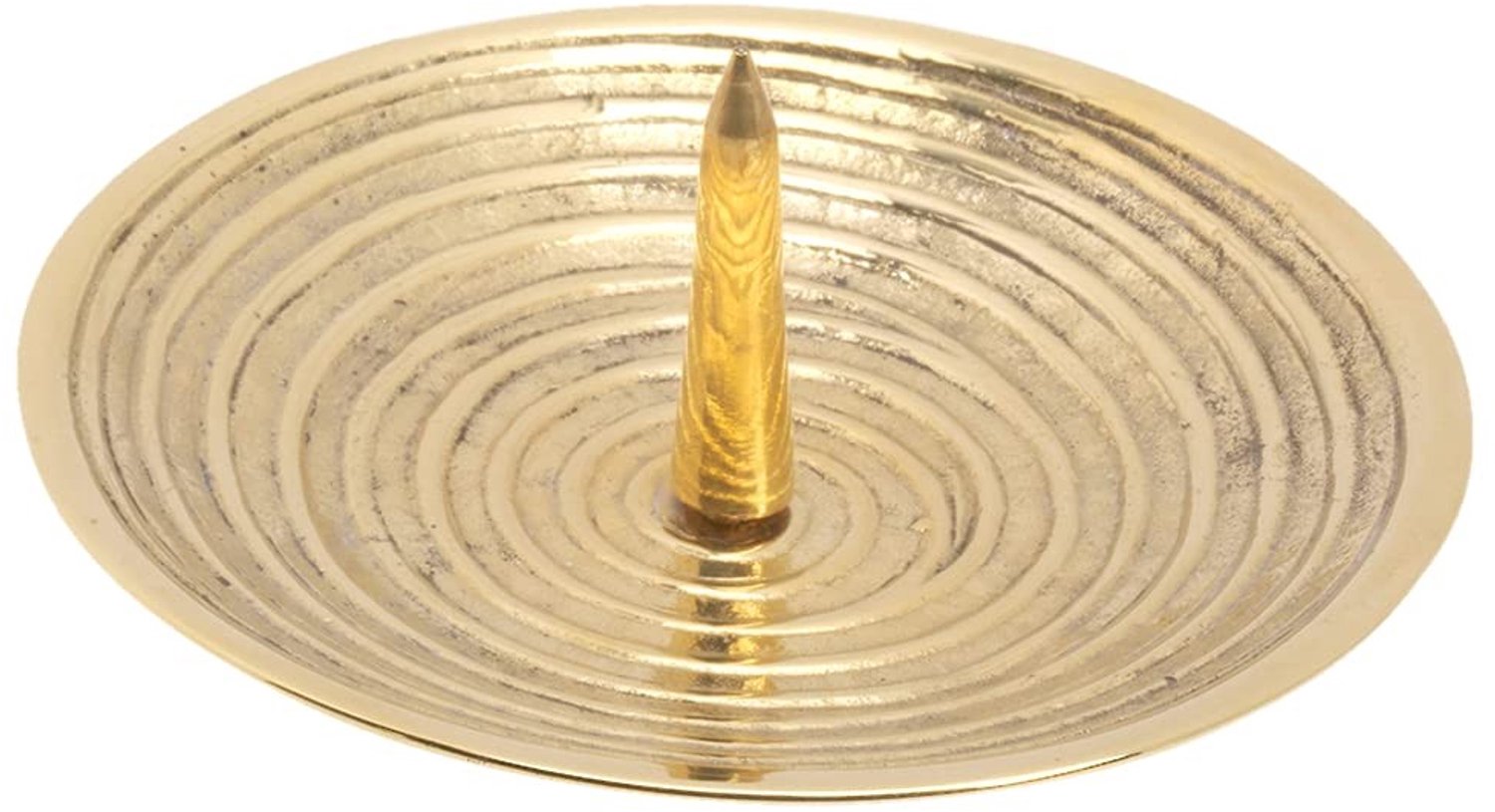 Kaarsenplaat met Spike Ø10cm Messing Goud