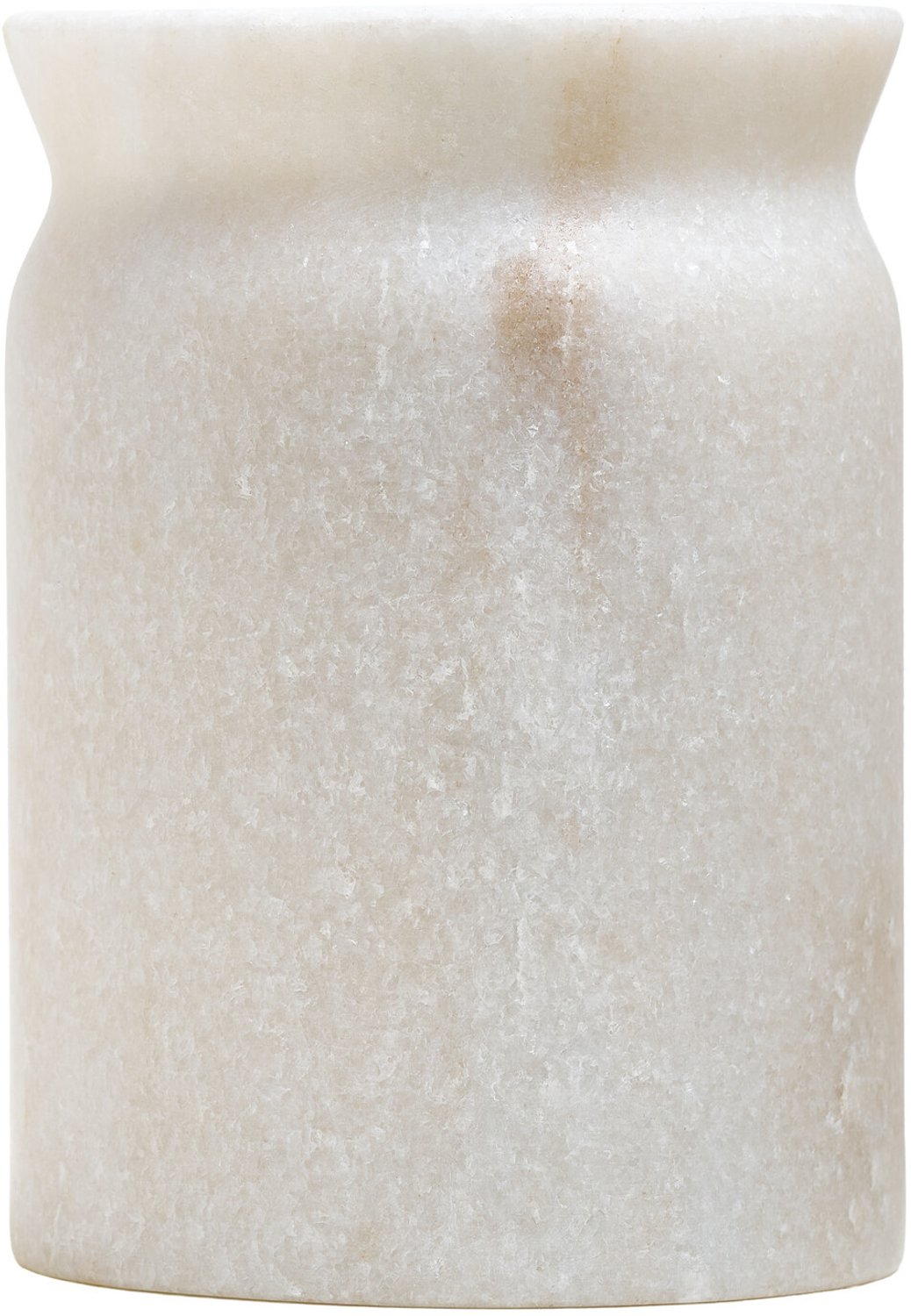 Wellmark potje / tandenborstelhouder / theelichthouder marmer soft white