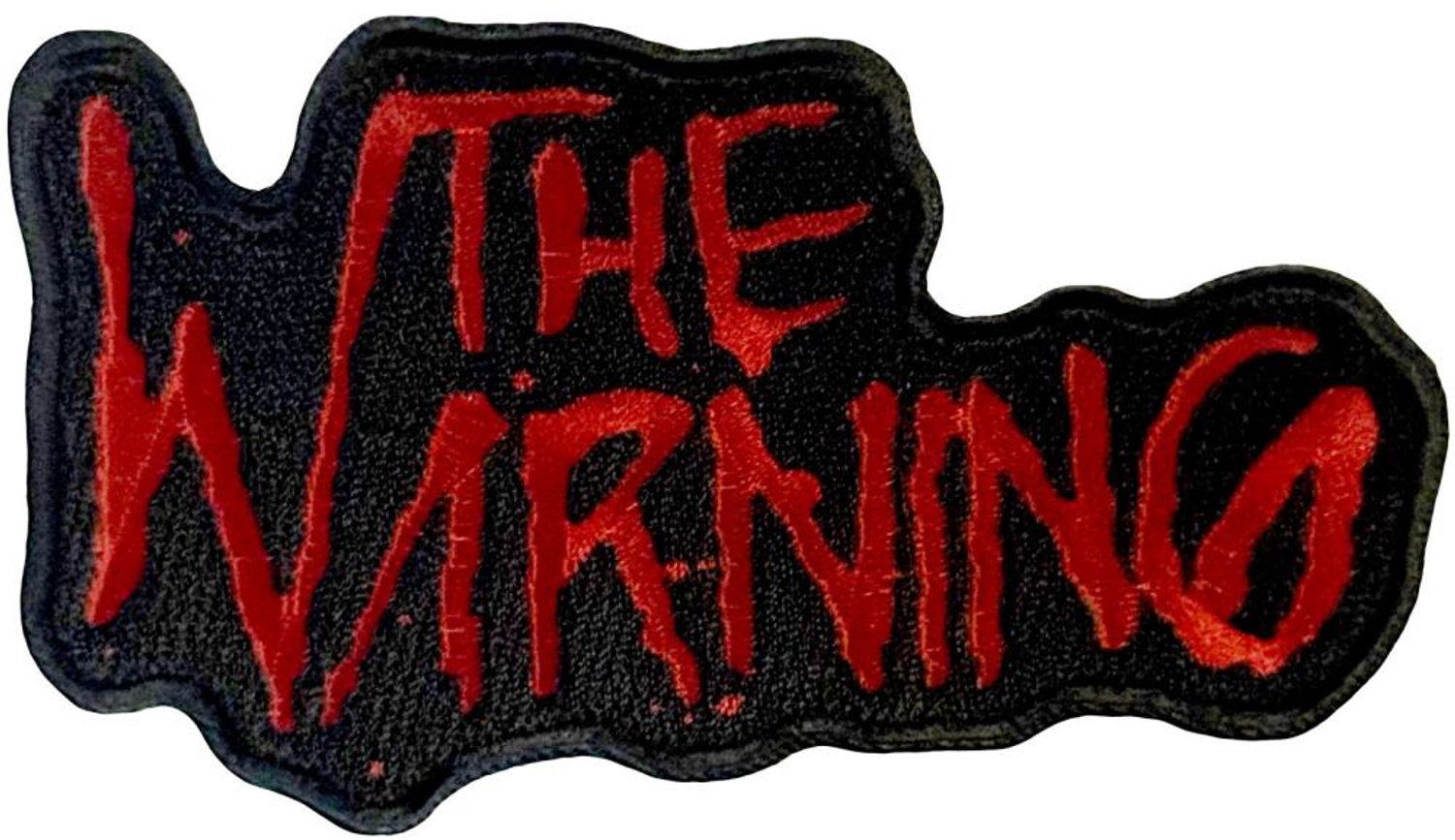 The Warning - Splatter Logo Patch - Zwart/Rood