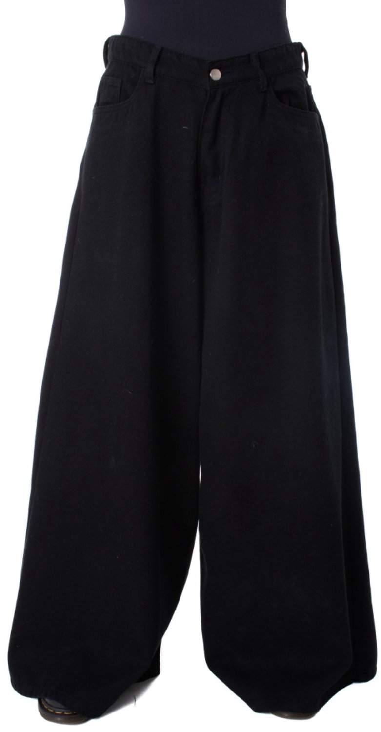 Chemical Black - Ellis Unisex Wijde broek - 38/34 inch - Zwart