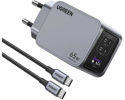 Ugreen 25871 oplader voor mobiele apparatuur Universeel Grijs AC Snel opladen Binnen