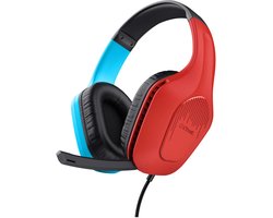 Trust GXT 416S Zirox - Gaming Headset - voor Nintendo Switch - Bedraad - 50mm Drivers - Over-ear - Rood/Blauw
