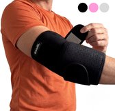 Goodli Elleboogbrace Verstelbaar - One Size - Tennisarm Brace - voor Dames en Heren - Compressie Elleboog Bandage en Sleeve - Zwart