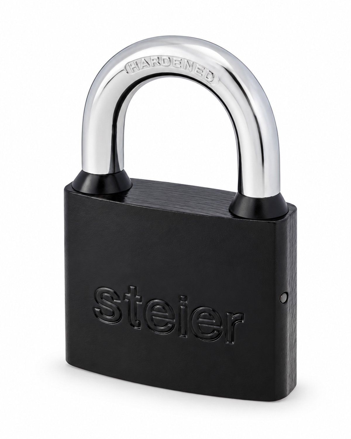 Steier KSY 50 Zwart Hangslot met 3 sleutels - 50 mm - Messing behuizing & mechanisme - Stalen beugel