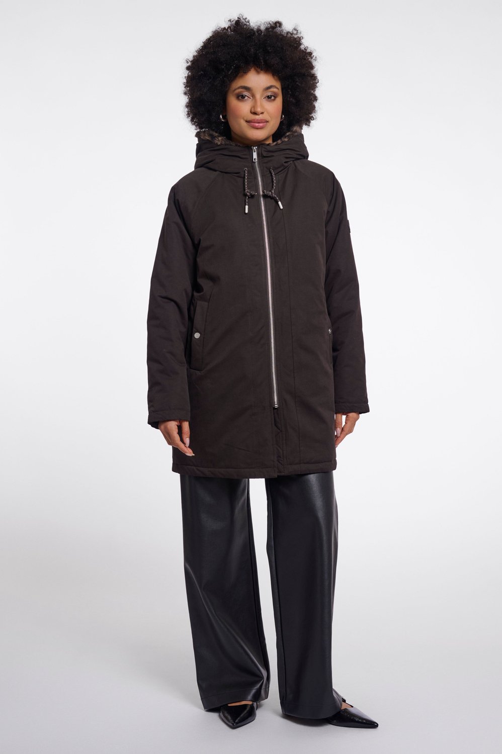 Rino & Pelle Jassen Lindy parka Panterprint Bruin