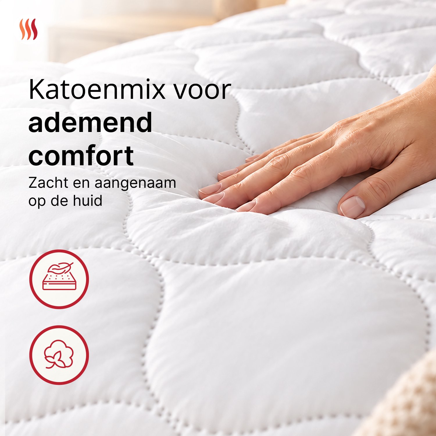 Seranova Elektrische Onderdeken XL - 190 x 90 cm - 1 Persoons Warmtedeken - met Hoekelastieken - Verwarmingsdeken - 3 Warmtestanden - met Timer - Wit – foto 5