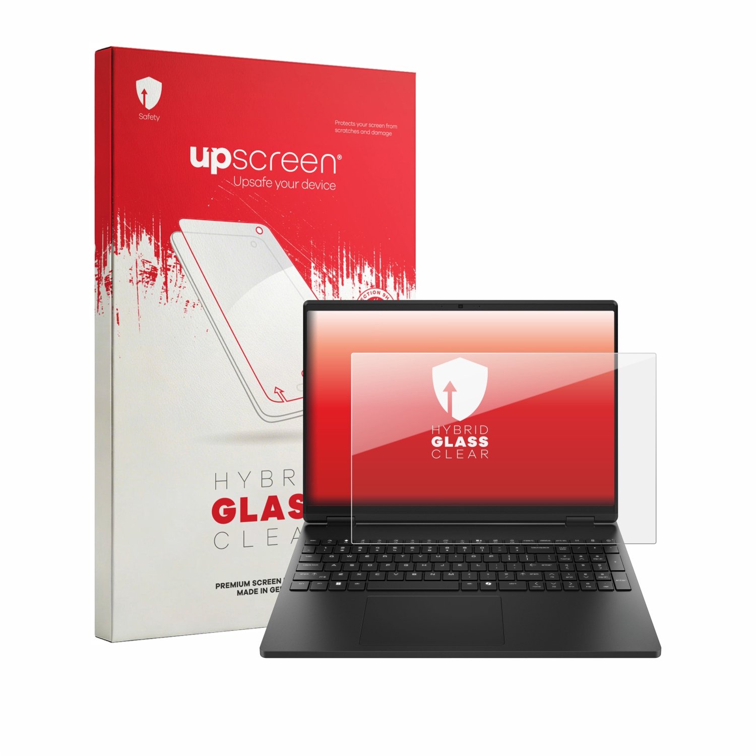 upscreen - Screenprotector voor HP HyperX OMEN 15 - Folie Beschermfolie Beschermglas transparant