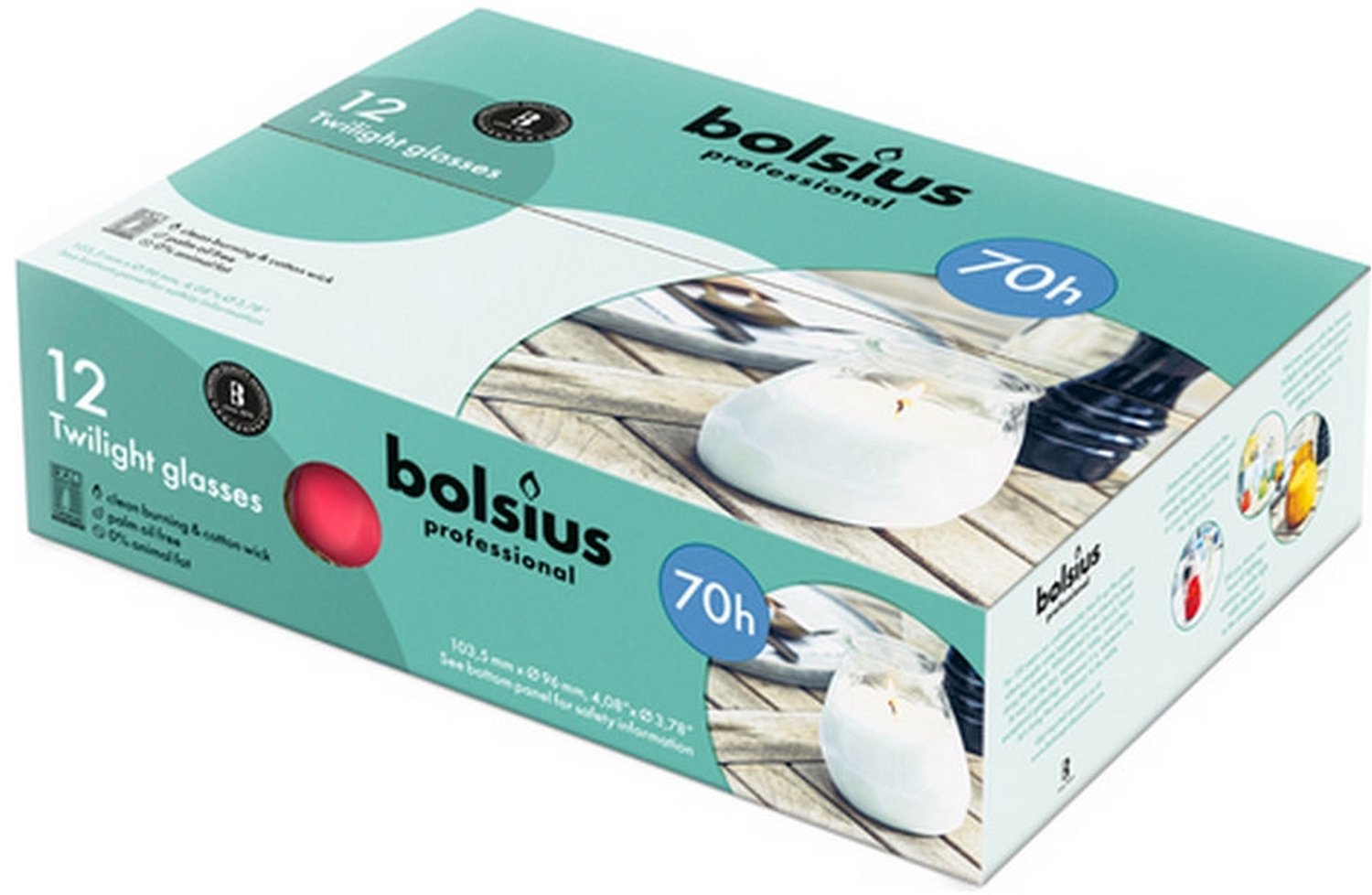 Bolsius Twilight kaars | Fuchsia | 12 stuks