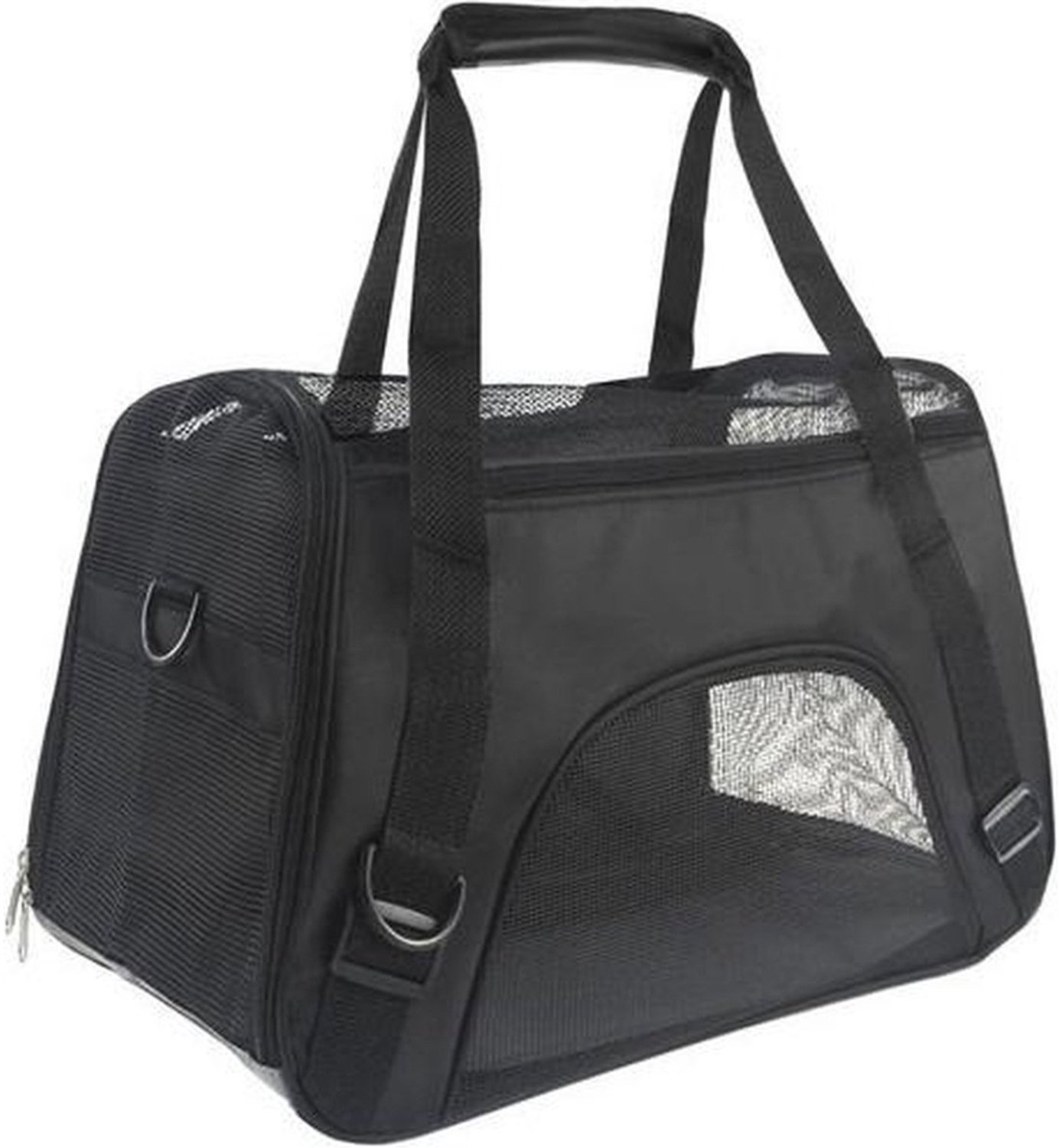 Ilso Kattentas Zwart - tas voor honden en katten - Huisdier kat vervoer - max 8KG - huisdieren reistas - Hondendraagtas transport meenemen vakantie - Carrier - draagtas voor dierenarts