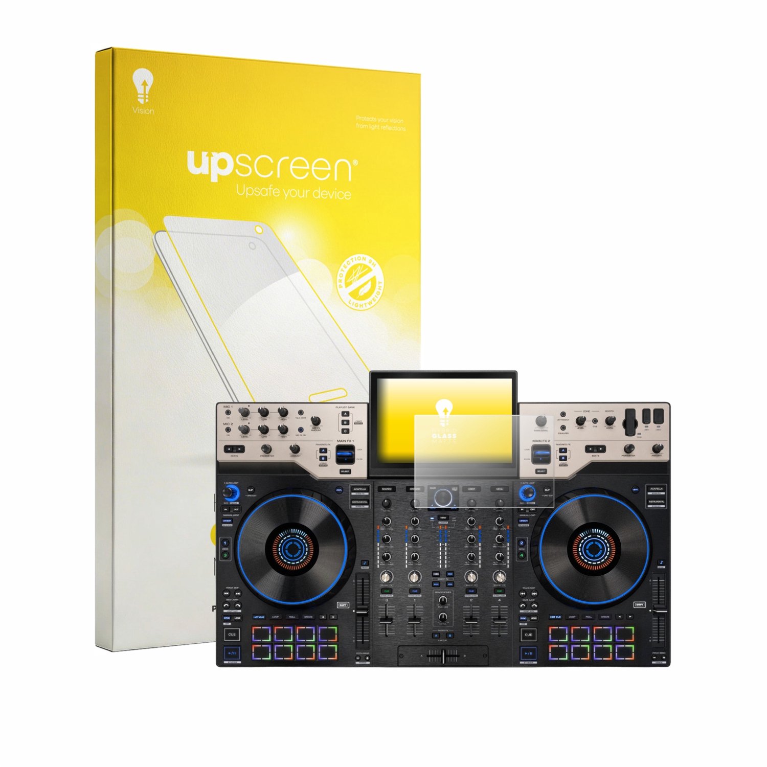 upscreen - Screenprotector voor Denon DJ Prime 4 G2 - Folie Beschermfolie Beschermglas matte