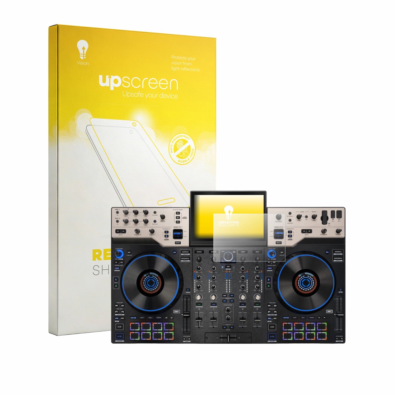 upscreen - Screenprotector voor Denon DJ Prime 4 G2 - Folie Beschermfolie anti glare matte