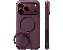 TORRAS Hoesje Geschikt voor Apple iPhone 18 Pro Max | Q3 Air Essential | Compatibel met MagSafe / Qi2 | Back Cover met Magneet | 360° Draaibare Ring Standaard | Paars